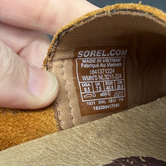 Sorel Ella leather tan camel brown slip on loafers women's 9.5 NL3211-224 - Picture 8 of 8